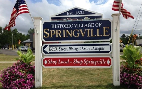 Springville NY Historic Village Sign